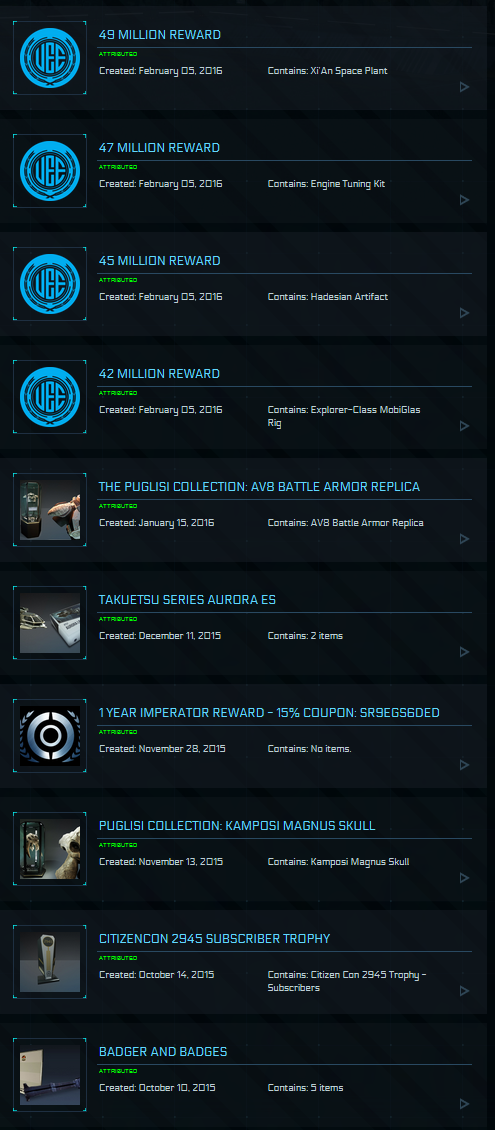 One Of A Kind Account - MMHC / Legatus / Idris M / Idris P / Javelin / Original Backer / WC Digital / Come Fly With Me Physical Package