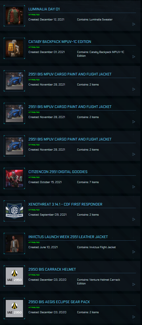 One Of A Kind Account - MMHC / Legatus / Idris M / Idris P / Javelin / Original Backer / WC Digital / Come Fly With Me Physical Package