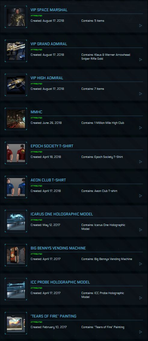 One Of A Kind Account - MMHC / Legatus / Idris M / Idris P / Javelin / Original Backer / WC Digital / Come Fly With Me Physical Package