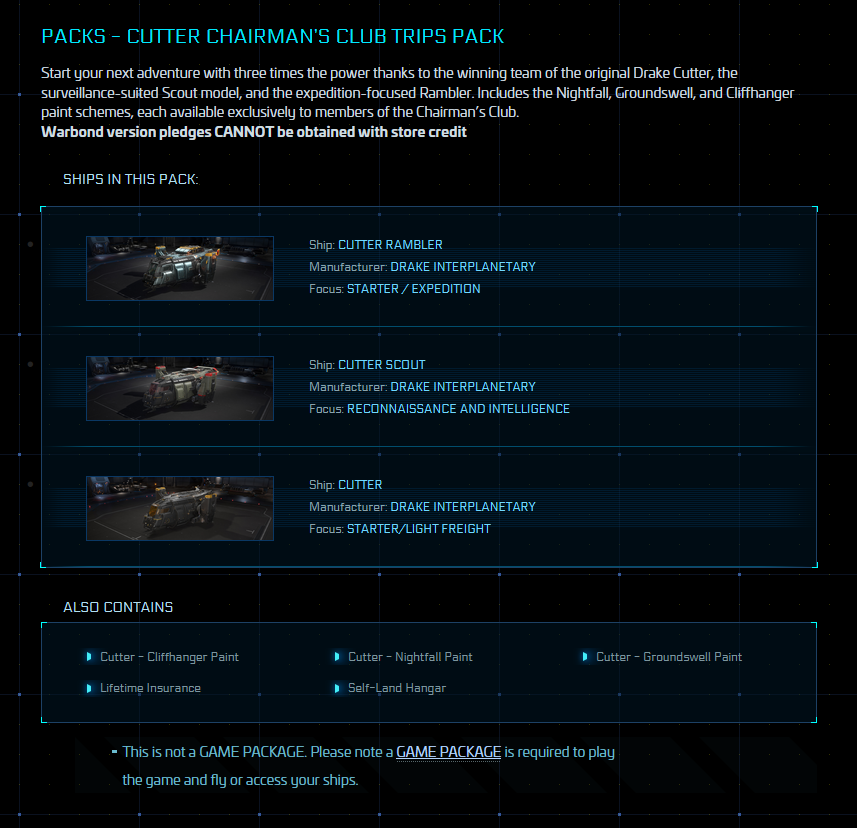 Cutter Chairmans Club Trips Pack - Original Concept LTI