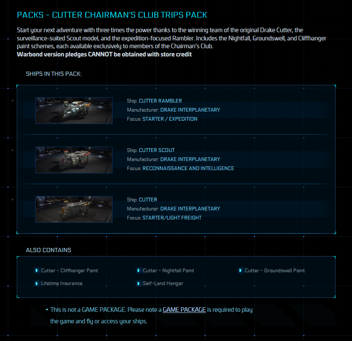 Cutter Chairmans Club Trips Pack - Original Concept LTI