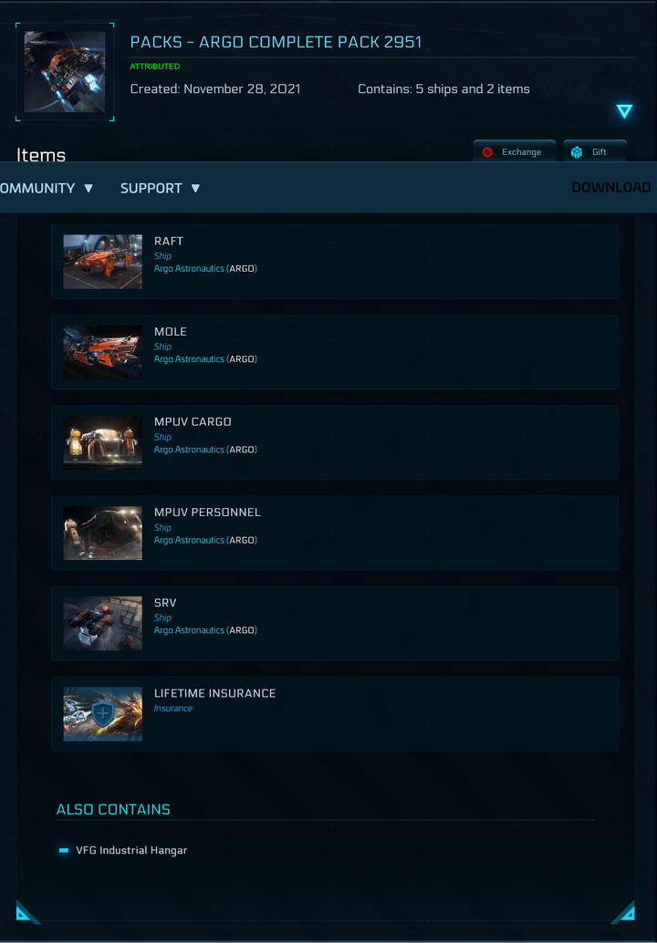 Argo Complete Pack 2951 - Original Concept LTI