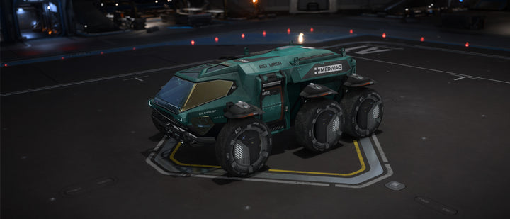 Announce your arrival with the Oasis livery for the Ursa, which is a vibrant teal tint with grey and white accents.