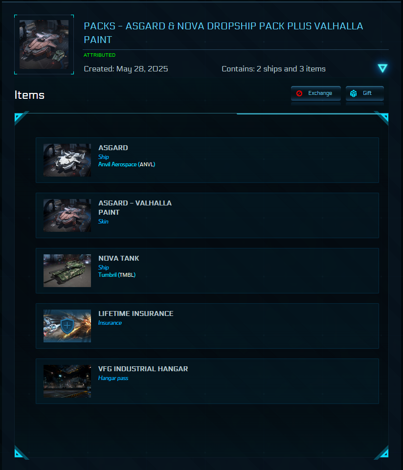 Asgard & Nova Dropship Pack plus Valhalla Paint - Original Concept LTI