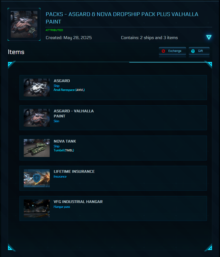 Asgard & Nova Dropship Pack plus Valhalla Paint - Original Concept LTI