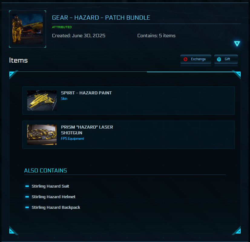 Buy Hazard Patch Bundle including Prisma Laser Shotgun and Spirit Hazard skin for Star Citizen