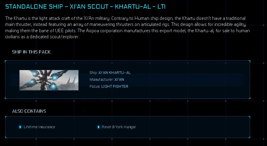 Buy Khartu Al Original Concept with LTI for Star Citizen The Impound