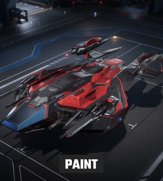 Make the RSI Meteor a striking red and black with the Bolide livery.