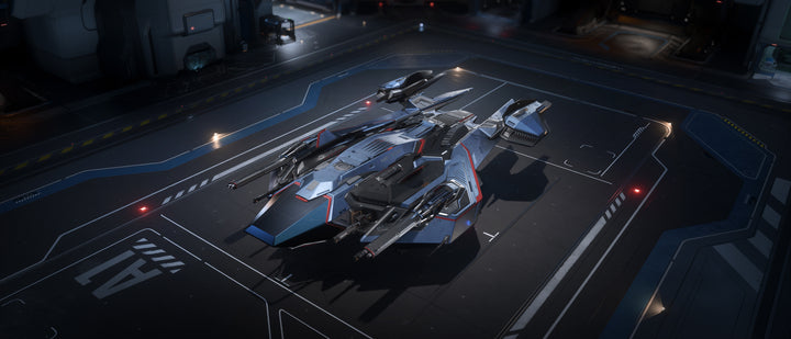 The dark blue, black, and red livery for the RSI Meteor used by ace pilot Disco in the classic children's cartoon Rory Nova. Whether you turn into the 'dynamic, instinctive spacecraft operator' that inspired the livery's name is up to you.