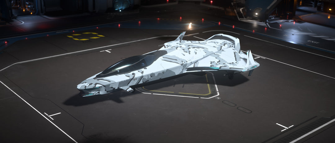 Soar like the winter winds with the Frostbite Camo paint scheme for your Origin 100 Series ships.