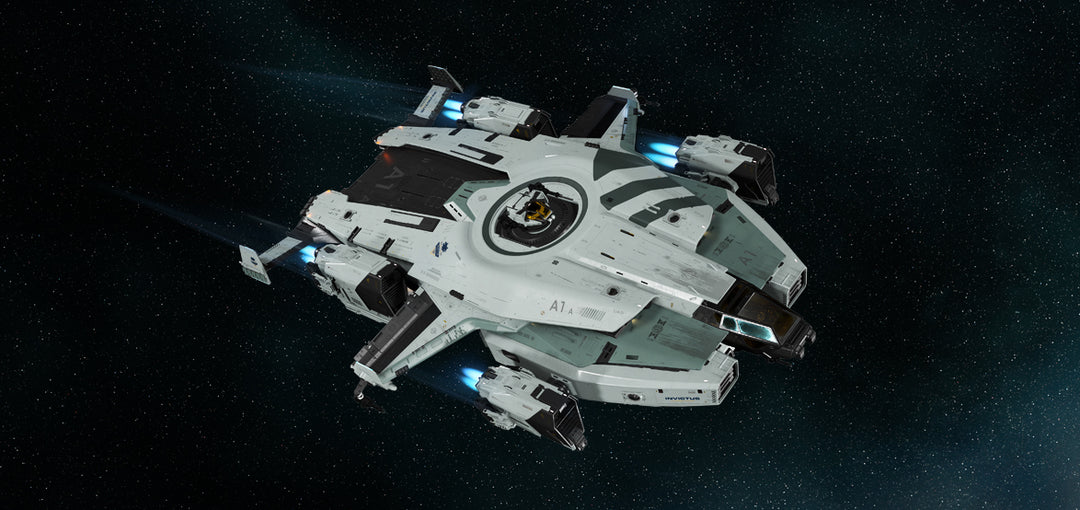 The Anvil Valkyrie is an out-and-out warship, with civilian editions differing little from the full-blown military dropships deploying troops the empire over. This light-grey paint gives civilian ships the same appearance as those currently in UEE service. This paint is compatible with all Anvil Valkyrie variants.