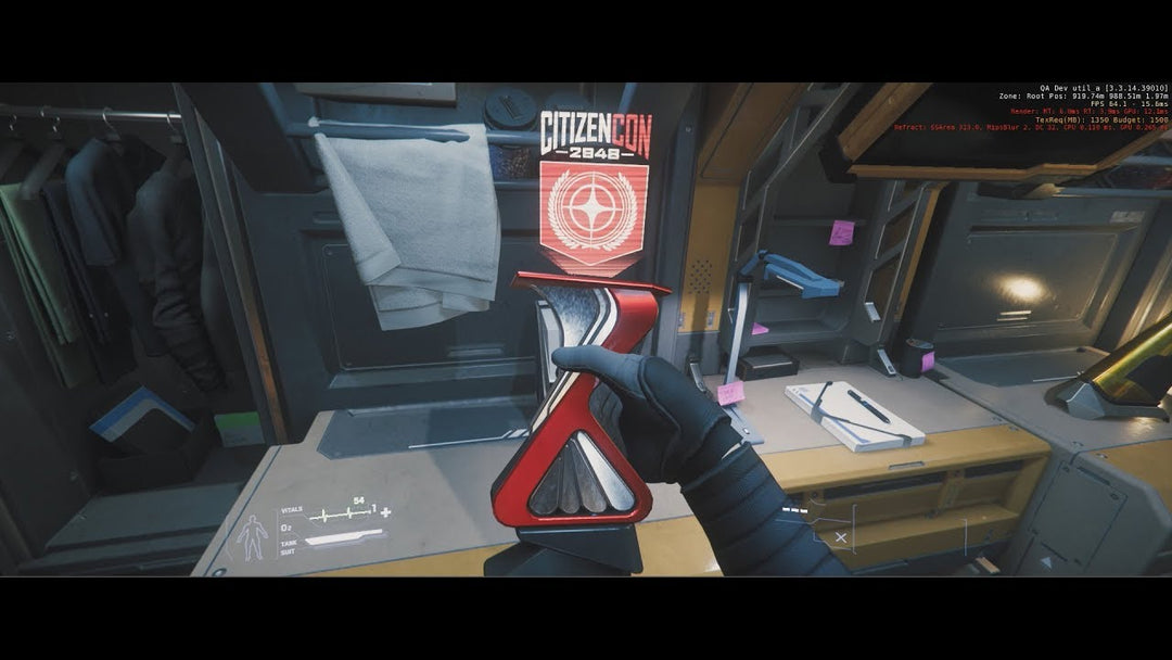 CitizenCon Goodies Pack is an exclusive and rare bundle of items that was available for purchase during 2018 CitizenCon. It includes following items:   Citizencon 2948 Wearable In-game Duster Jacket CitizenCon 2948 Trophy CitizenCon 2948 Knife