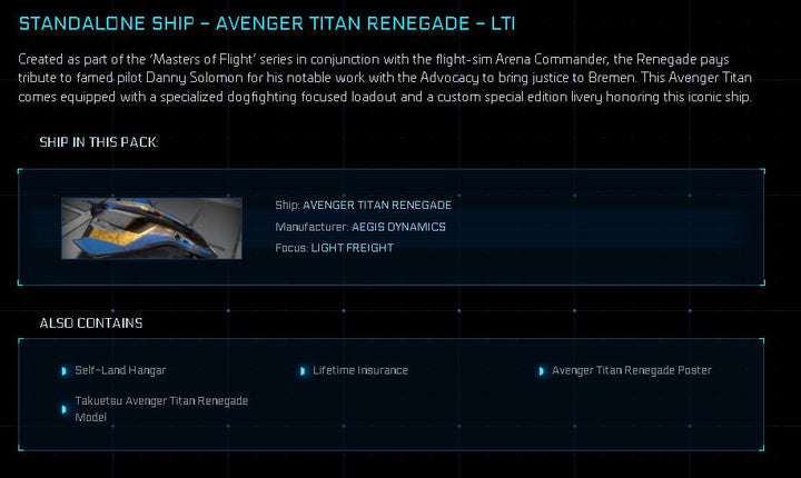 Avenger Titan Renegade - Concepto original LTI