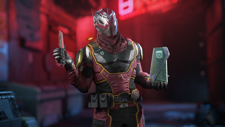 CitizenCon 2951 Goodies Pack is an exclusive and rare bundle of items that were given out during 2021 CitizenCon. It includes the following items:  RRS Knife - Fallout CitizenCon 2951 Trophy Arden-SL Core Balefire Arden-SL Helmet Balefire Arden-SL Legs Balefire Arden-CL Backpack Balefire Arden-SL Arms Balefire