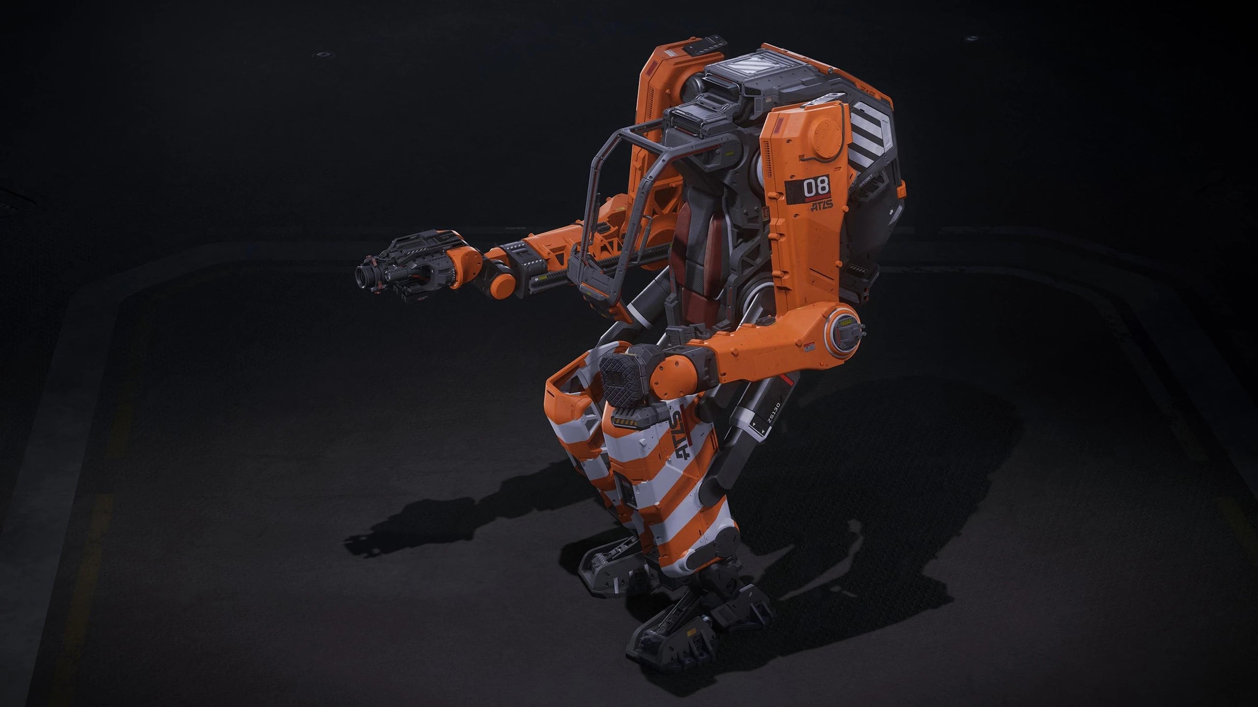 ATLS GEO Safety Orange in hangar