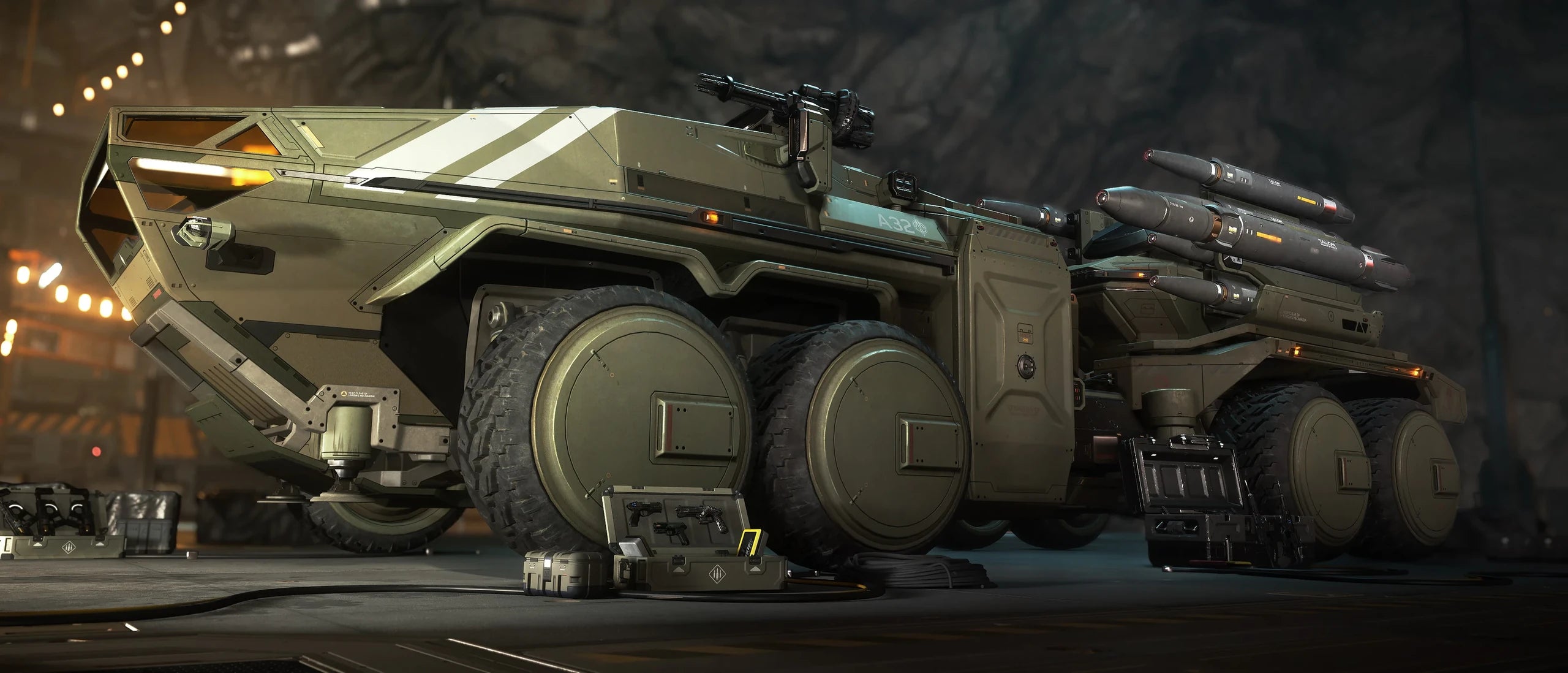 Ballista in hangar