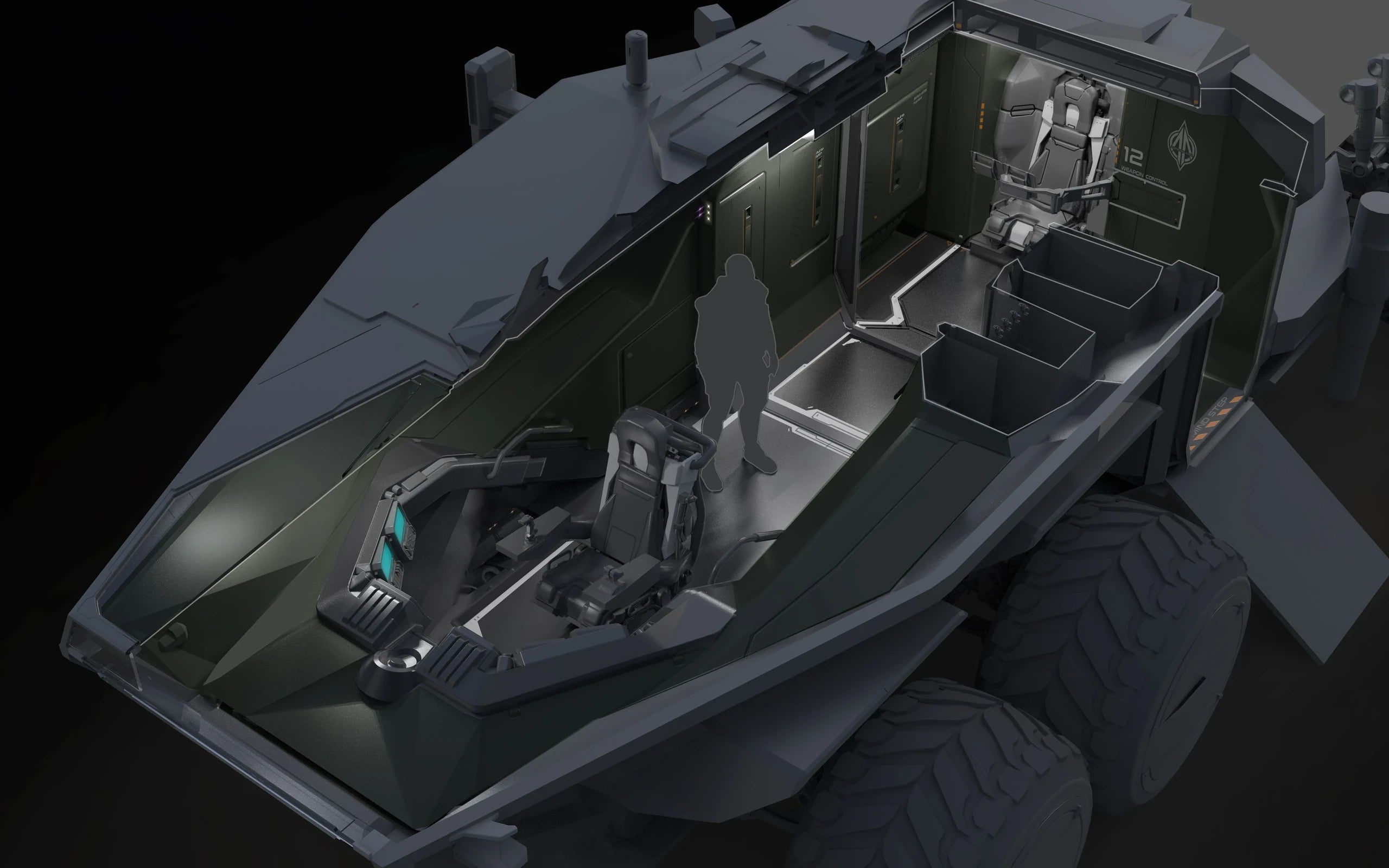 Ballista - Star Citizen Anvil Balista interior by Andrian Luchian