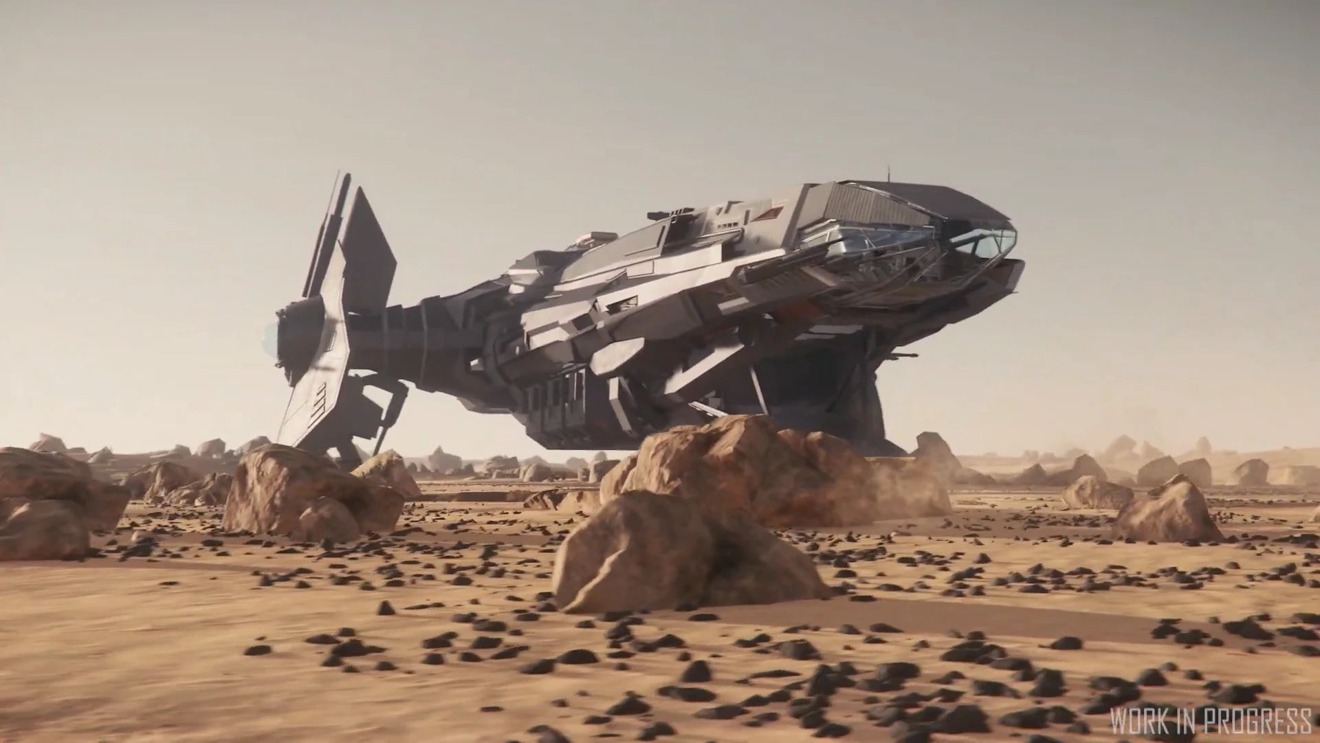 WIP render of a landed Carrack .