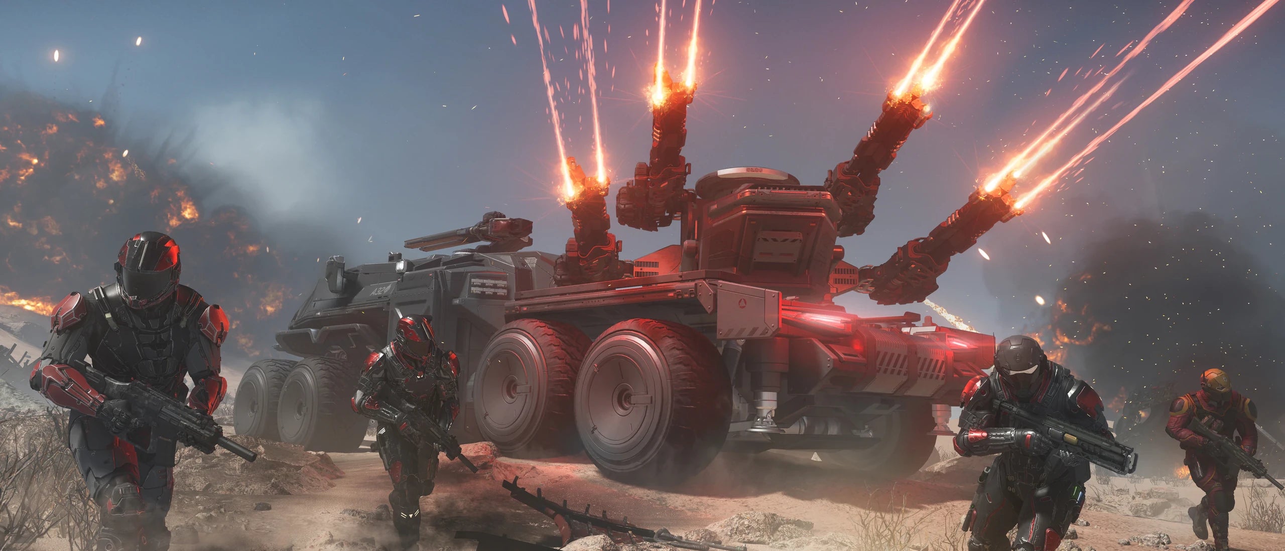 Centurion - x2 Firing guns near big dish