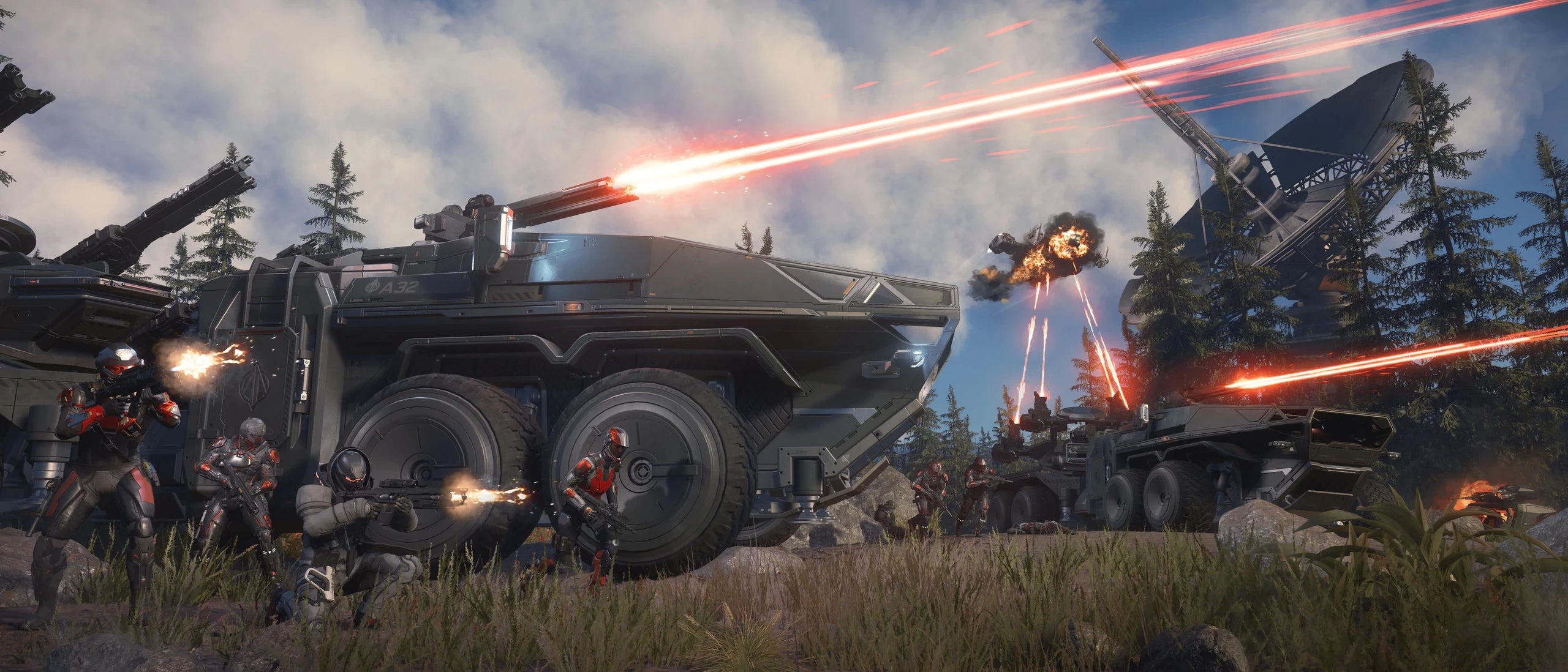 Centurion - x2 Firing guns near big dish