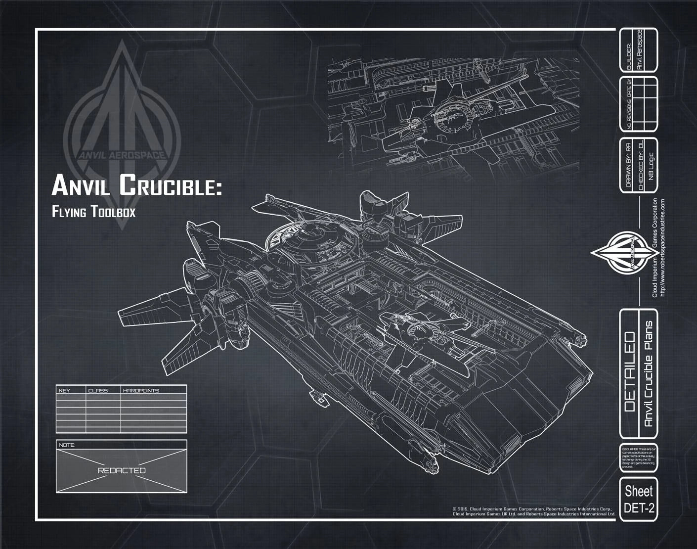 Crucible Blueprint of a repair in progress