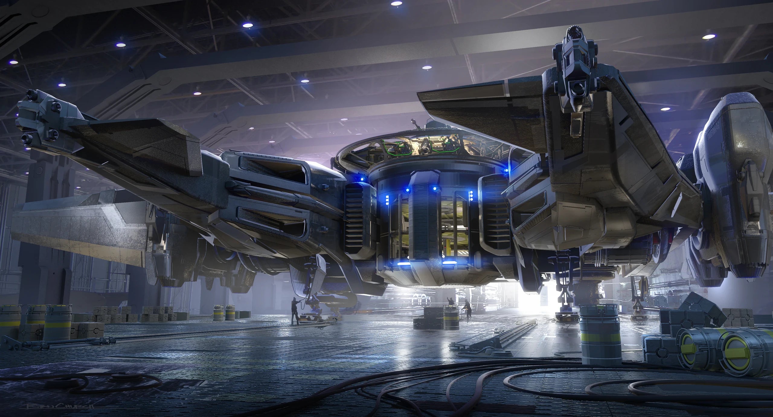 Crucible in hangar (concept)