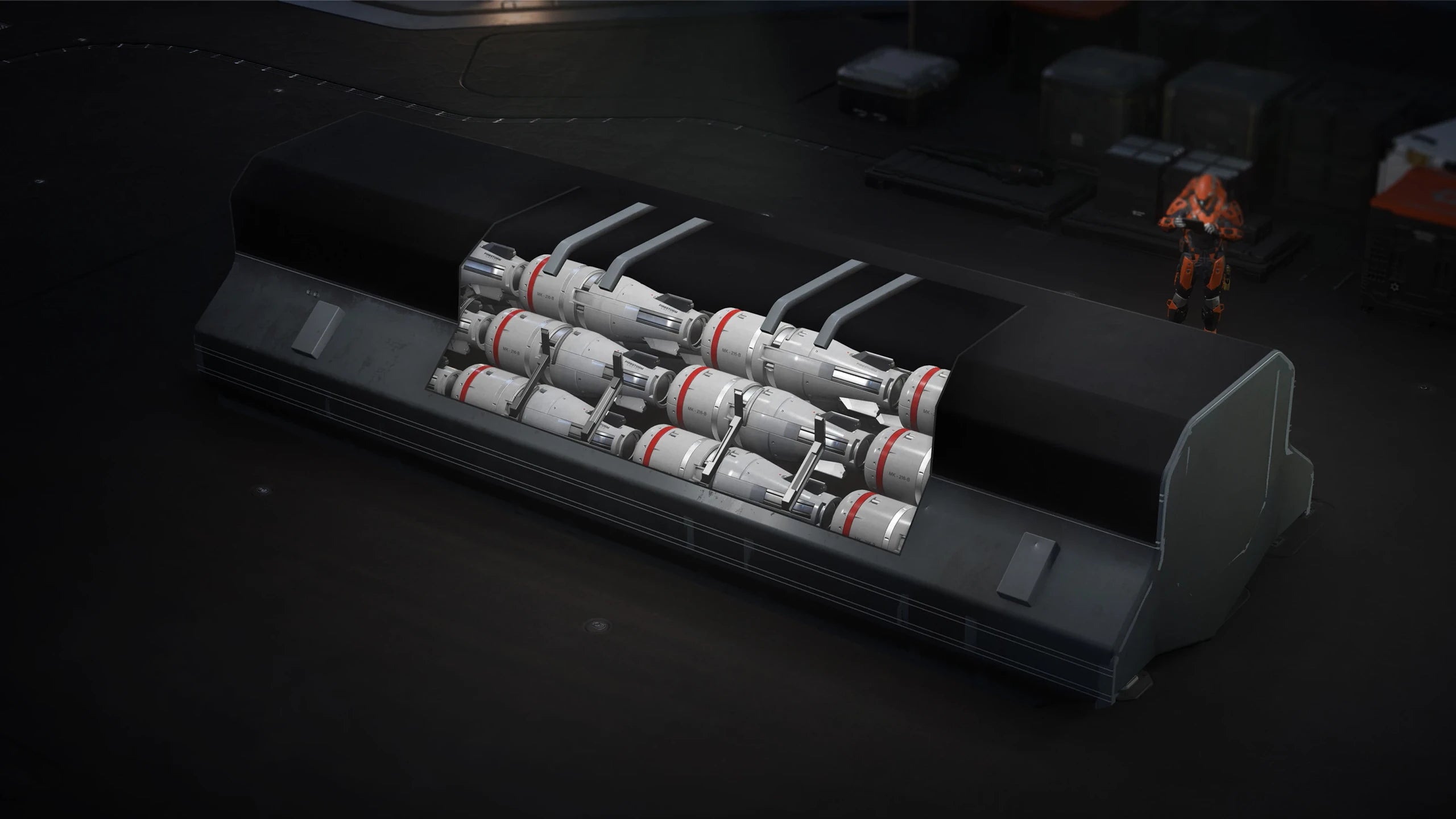 A rack for size 3 bombs that can be installed in the Aegis Dynamics Eclipse .