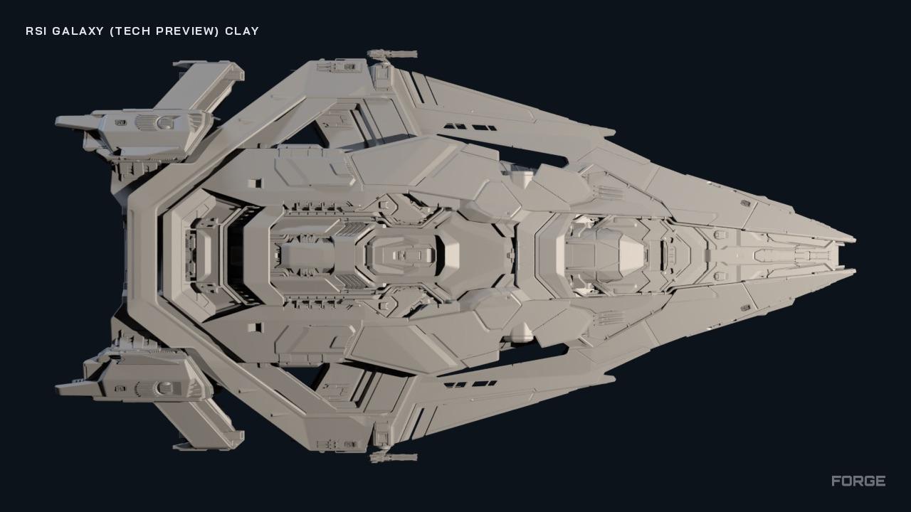 Top view of the updated Galaxy community-rendered tech-preview model