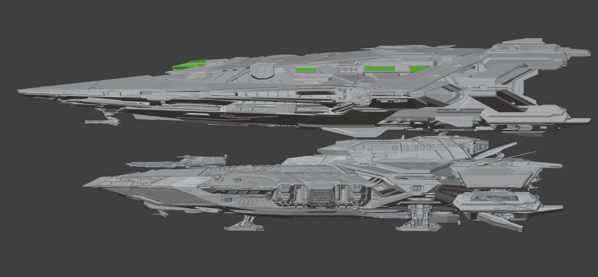 Community side-profile comparison of Galaxy above a Constellation Mk V