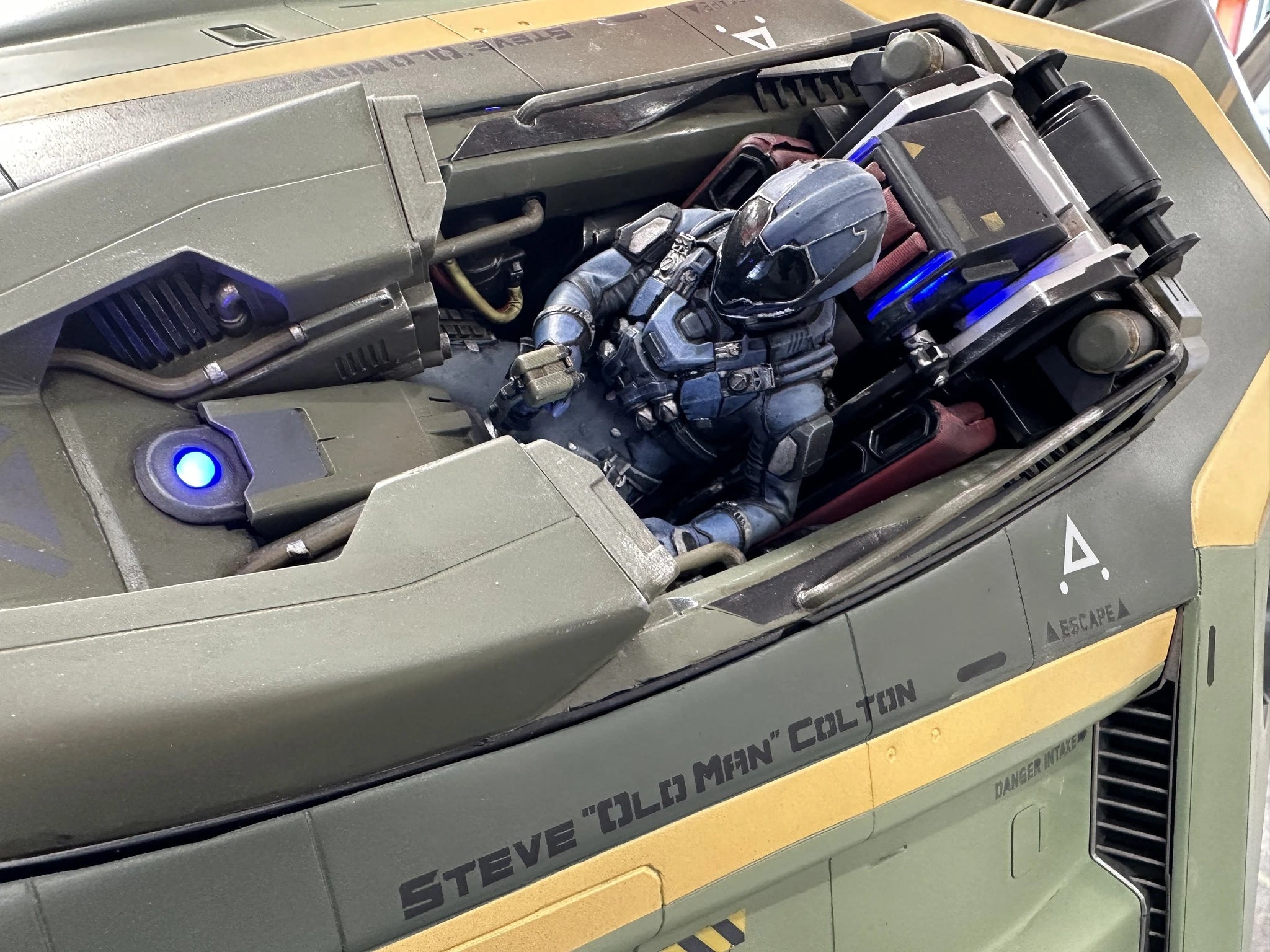 Gladius pilot in cockpit