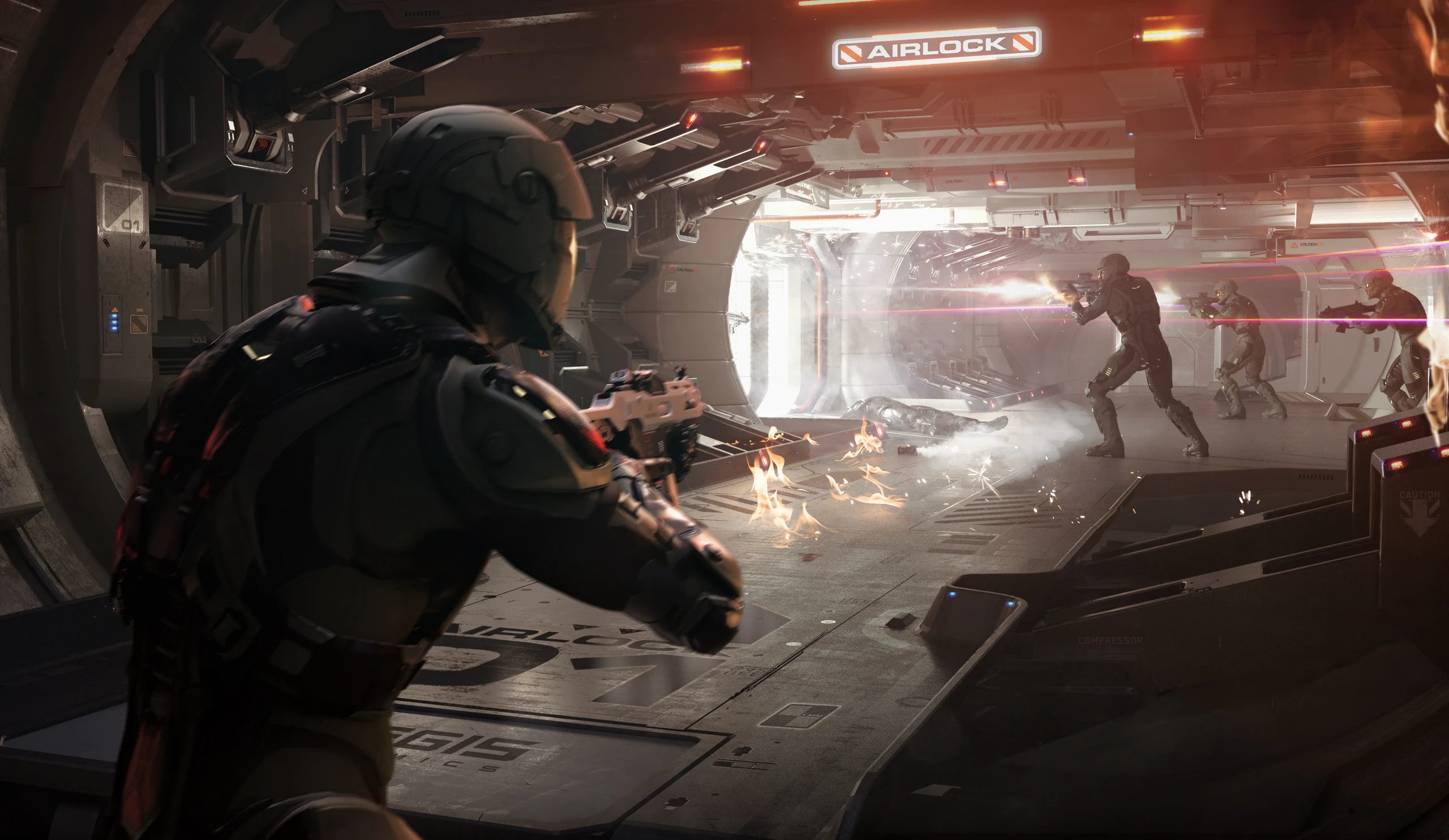 Combat inside the Hammerhead