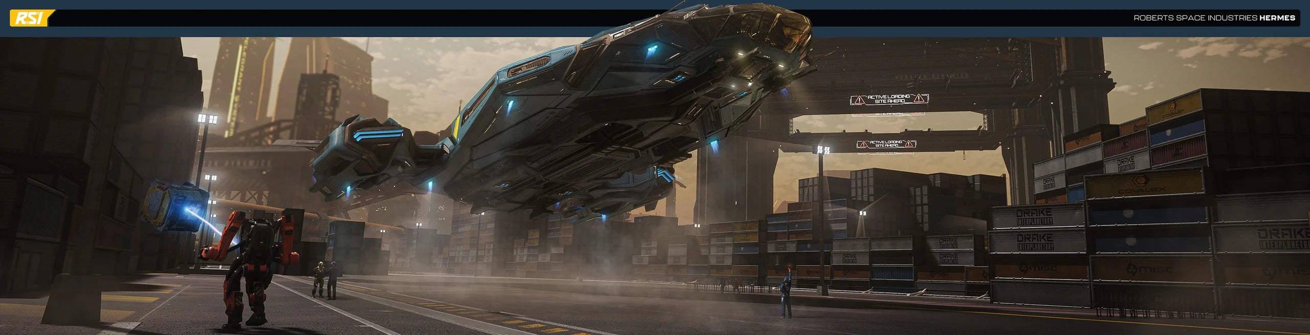 Hermes landing at cargo docks