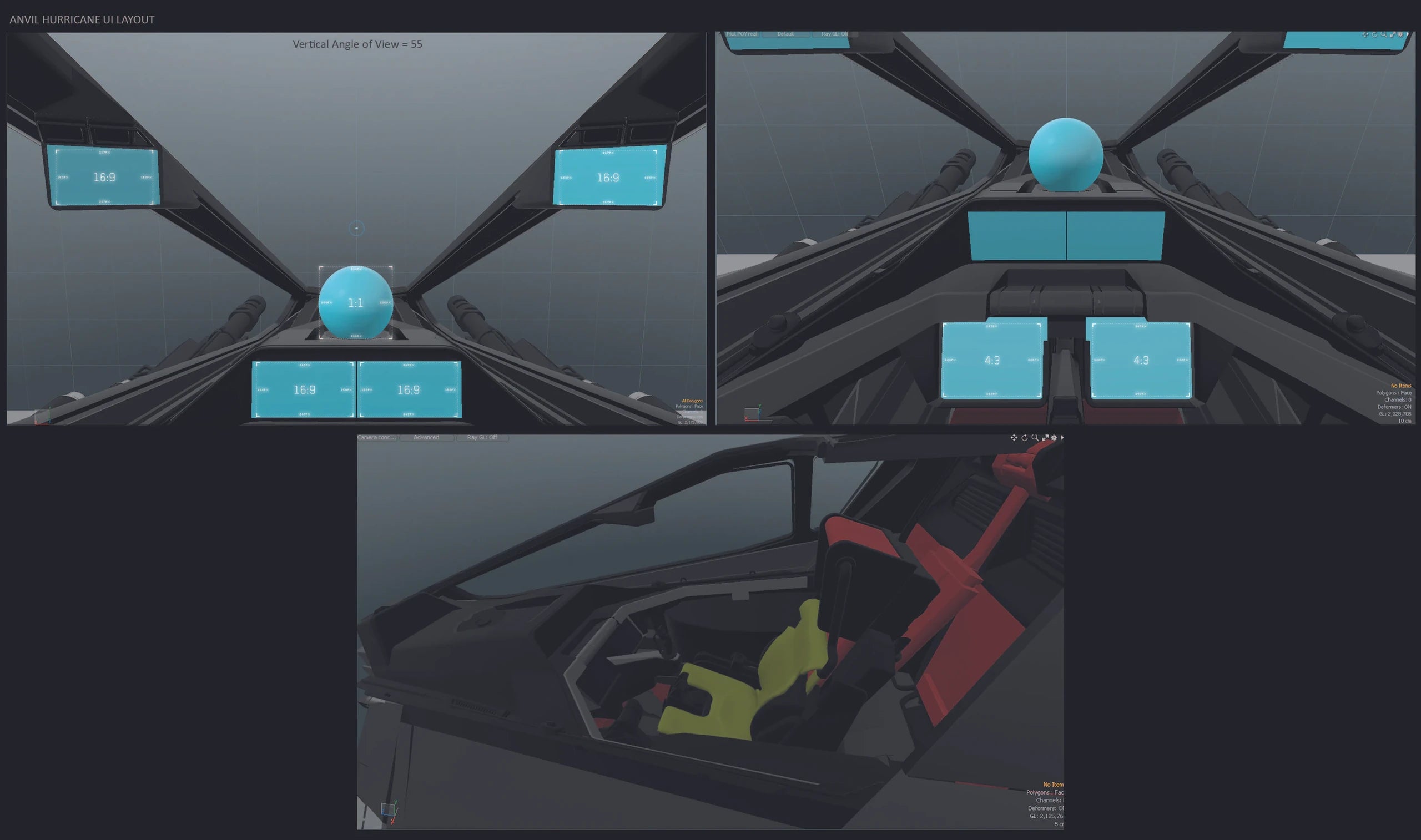 The early UI concept of the Anvil Hurricane