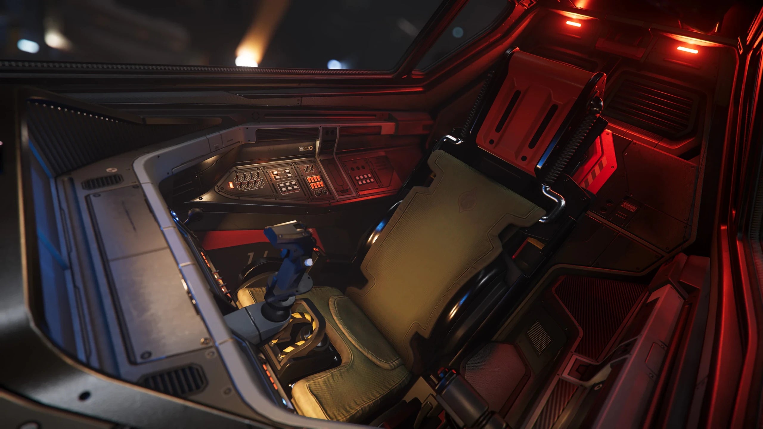 The cockpit of Anvil Hurricane