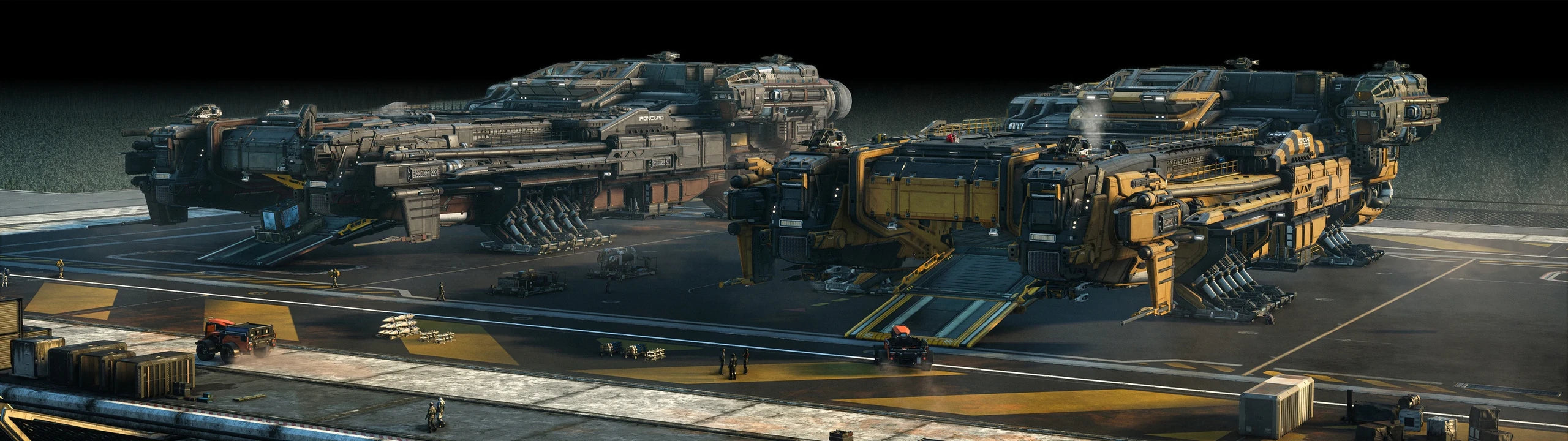Ironclad Assault and Ironclad on landing pads