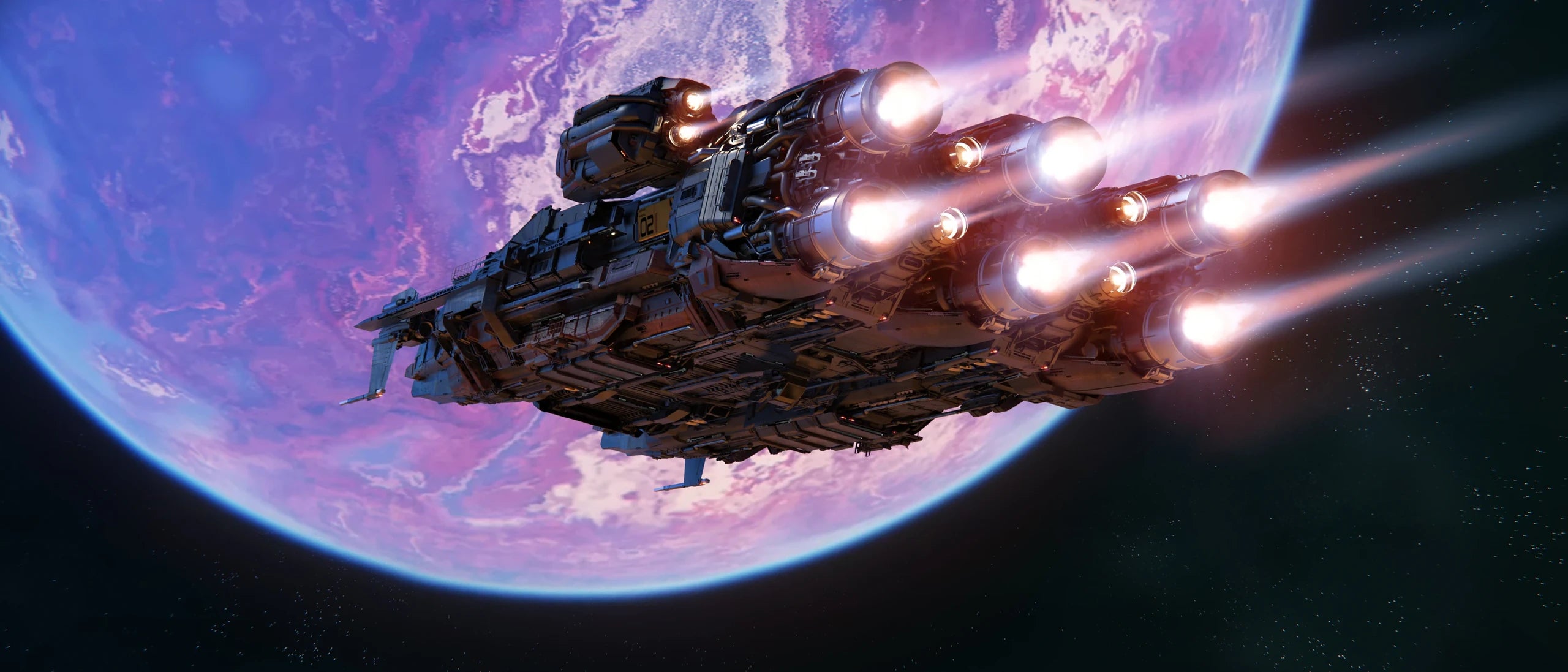 Ironclad rear flying towards world