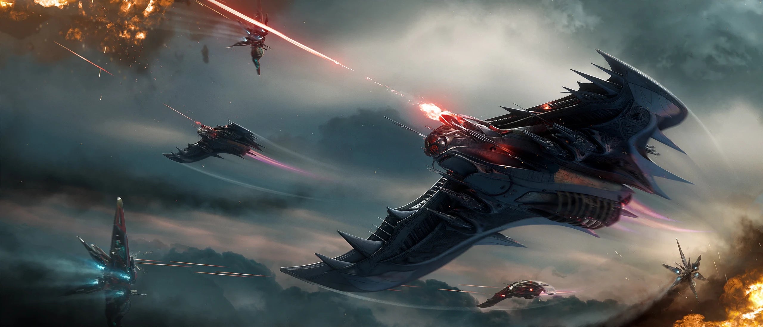 Stinger x3 attacking Khartu-al ships