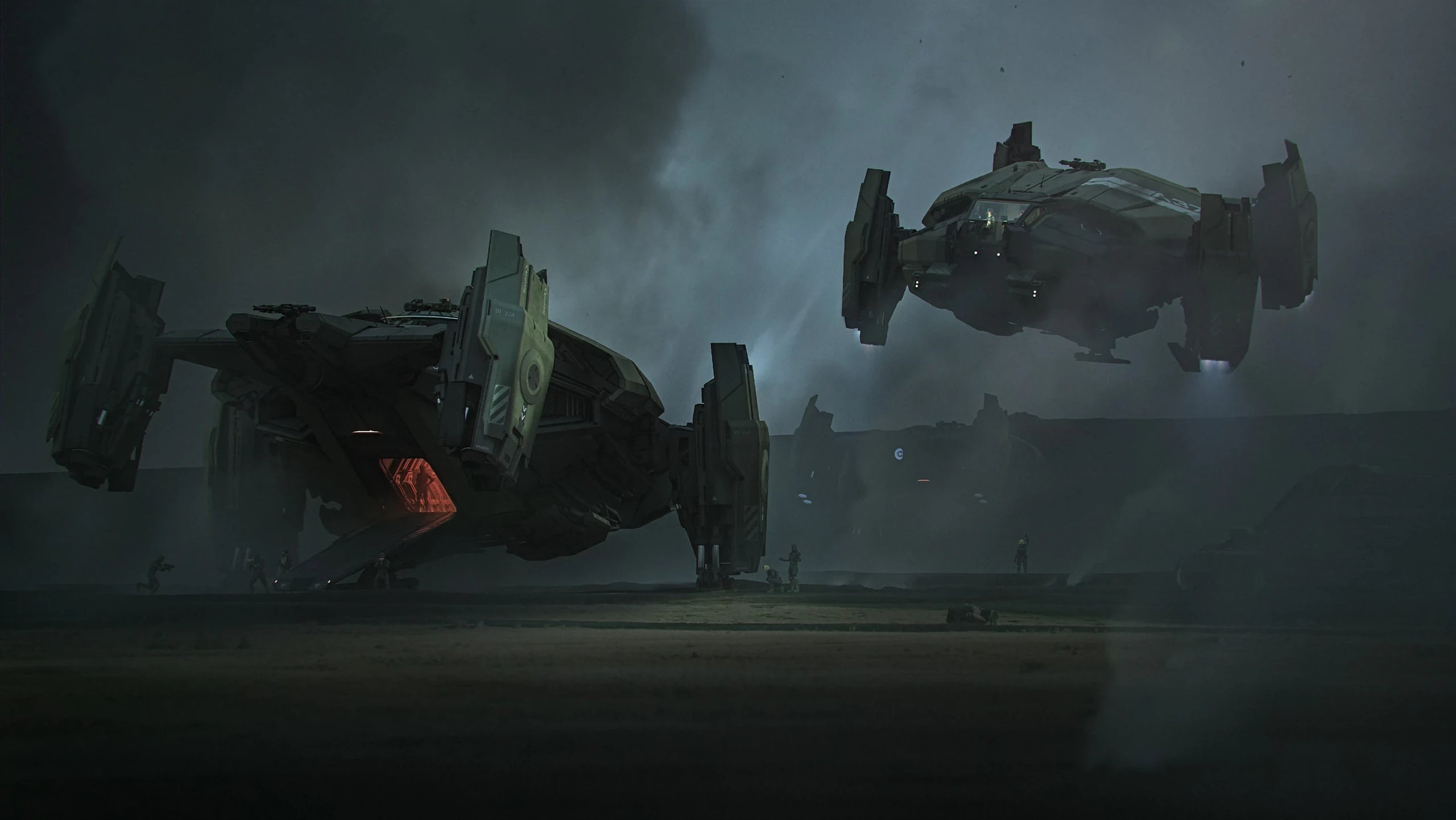 Legionnaire landing in combat zone