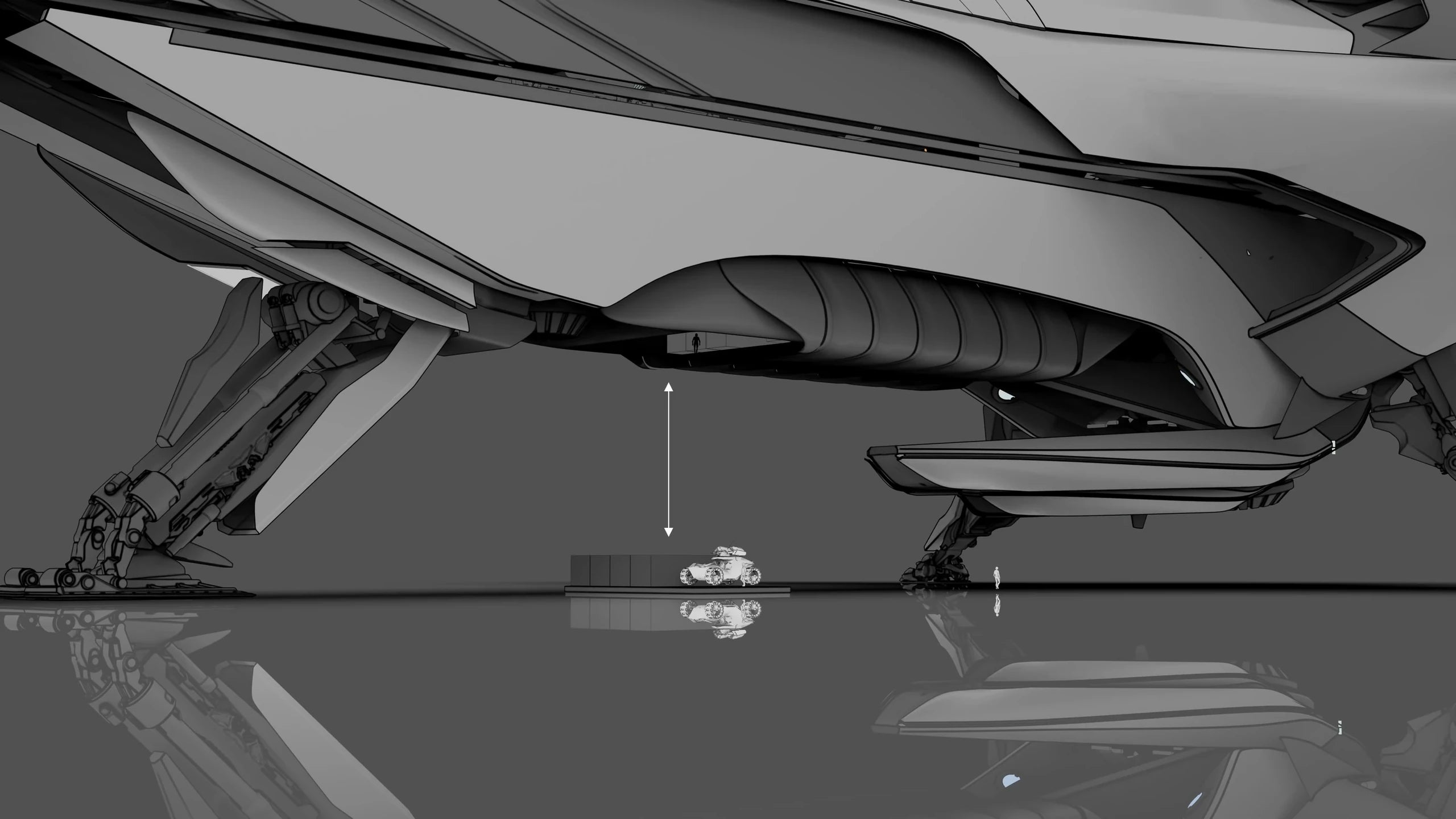 Work in progress whitebox of the cargo elevator on Merchantman shown on CitizenCon 2021