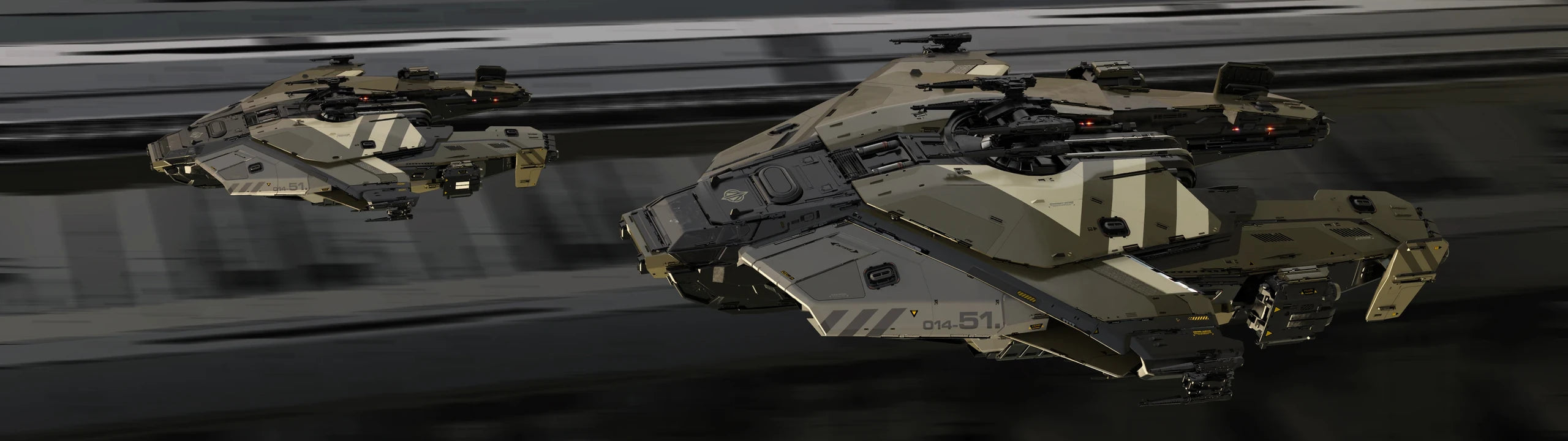 Paladin x2 flying fast over structure