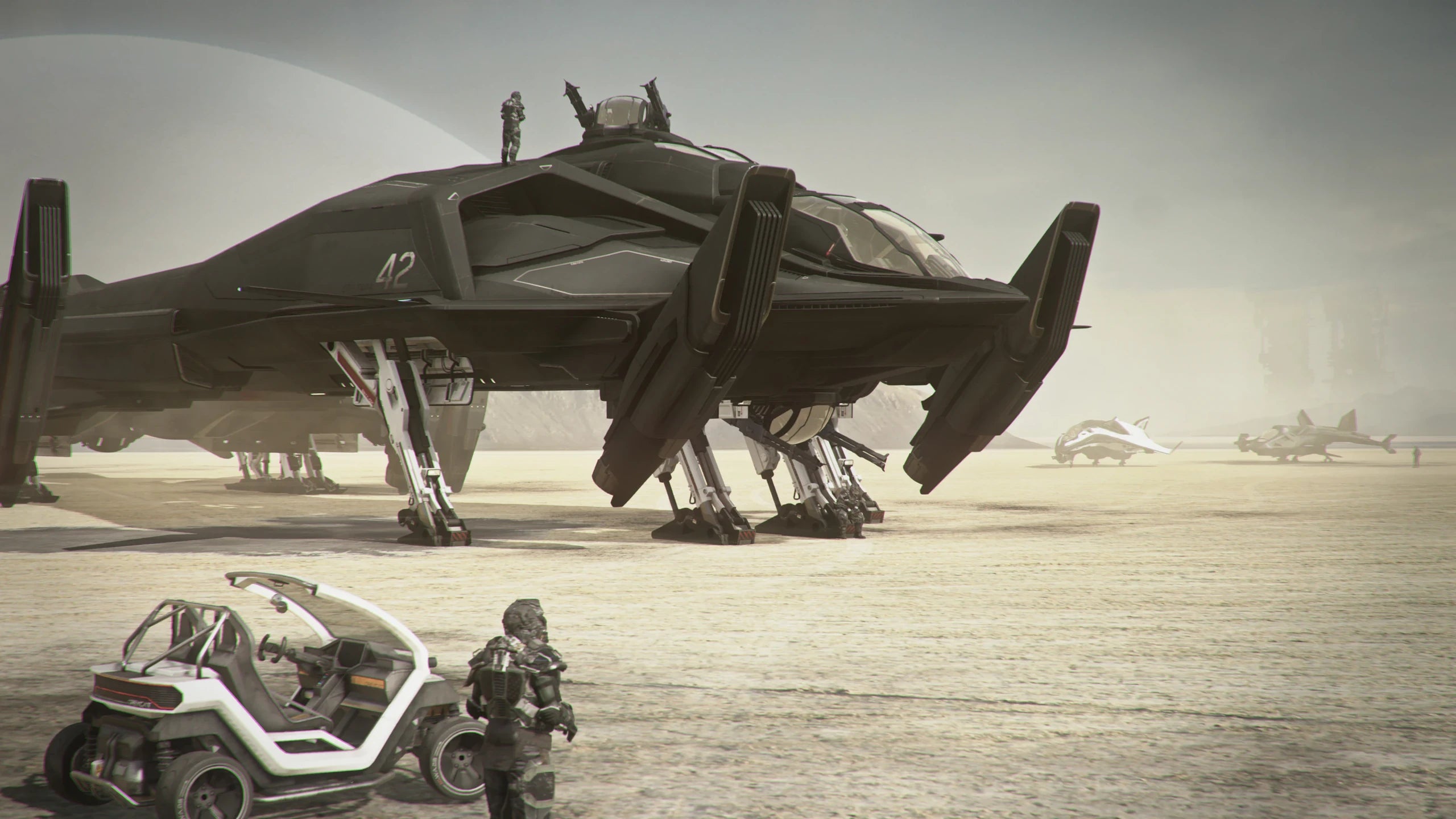 Retaliator Bomber - Retaliator Concept Art - Landed