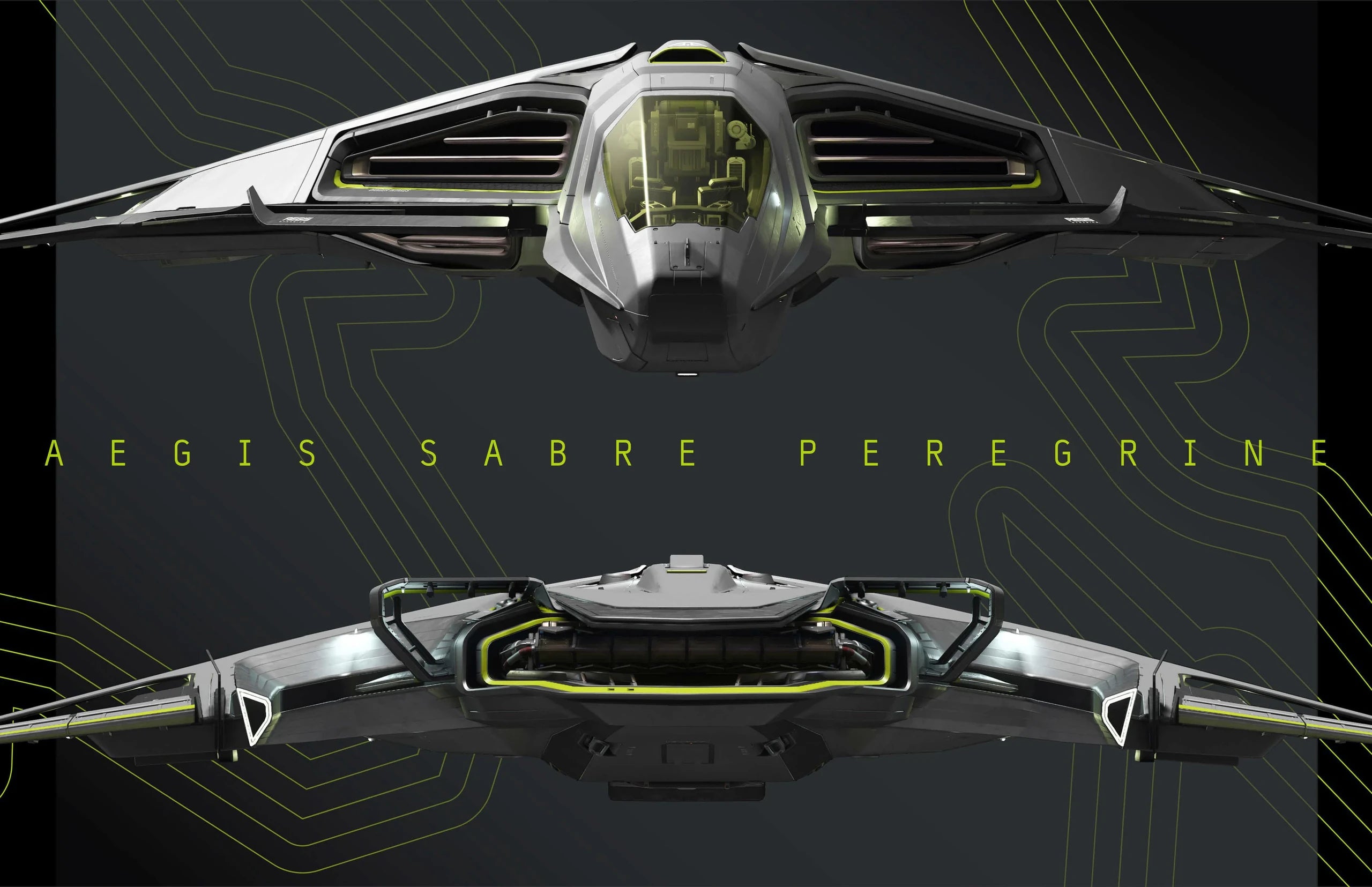 Sabre Peregrine x3 flying fast over city