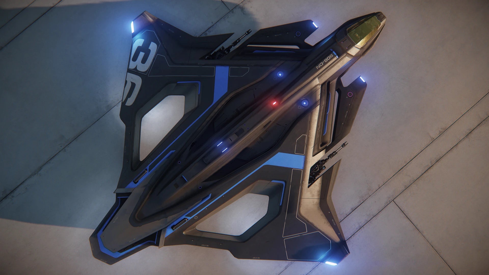 TopDown Image of the Sabre Raven in-game