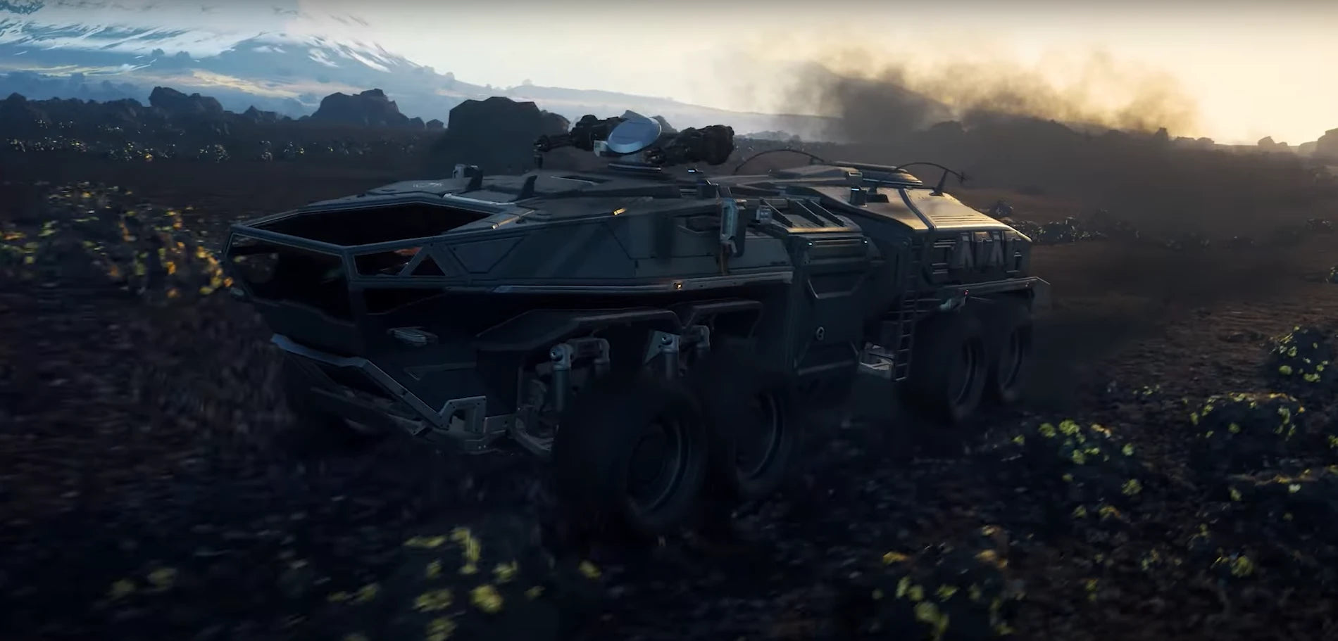 Spartan firing its top turret