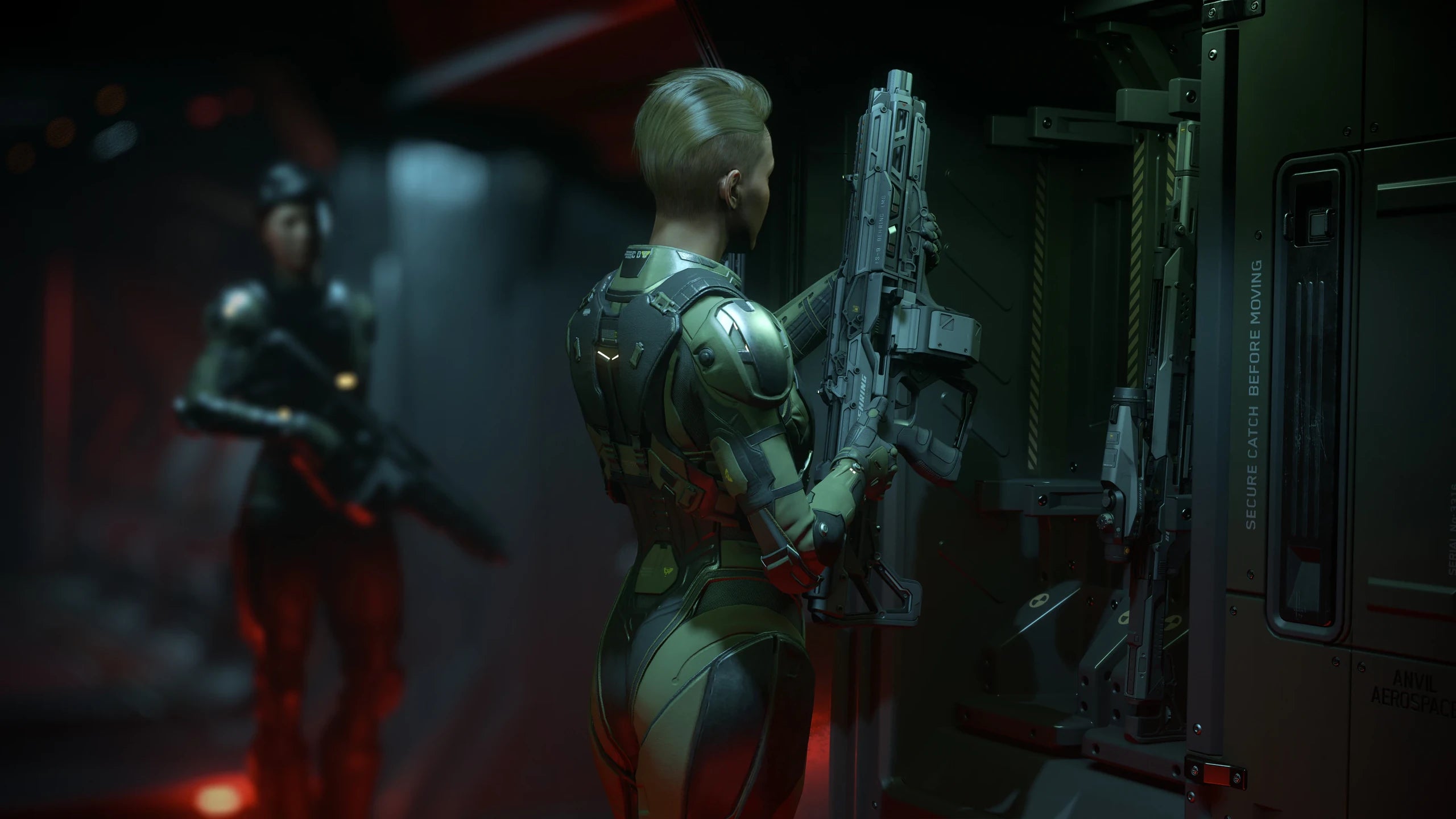 Interior of the Spartan with weapon racks