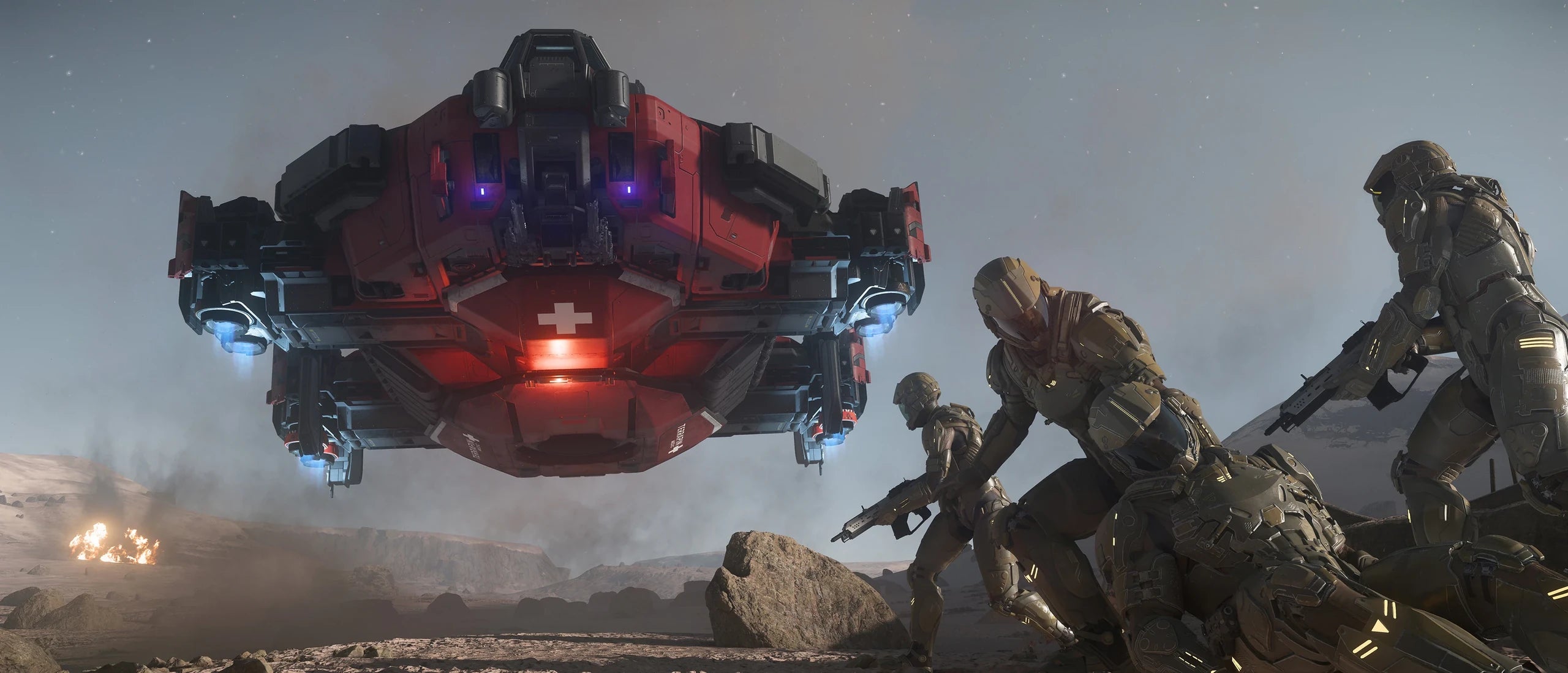 Terrapin Medic landing in warzone picking up injured solders