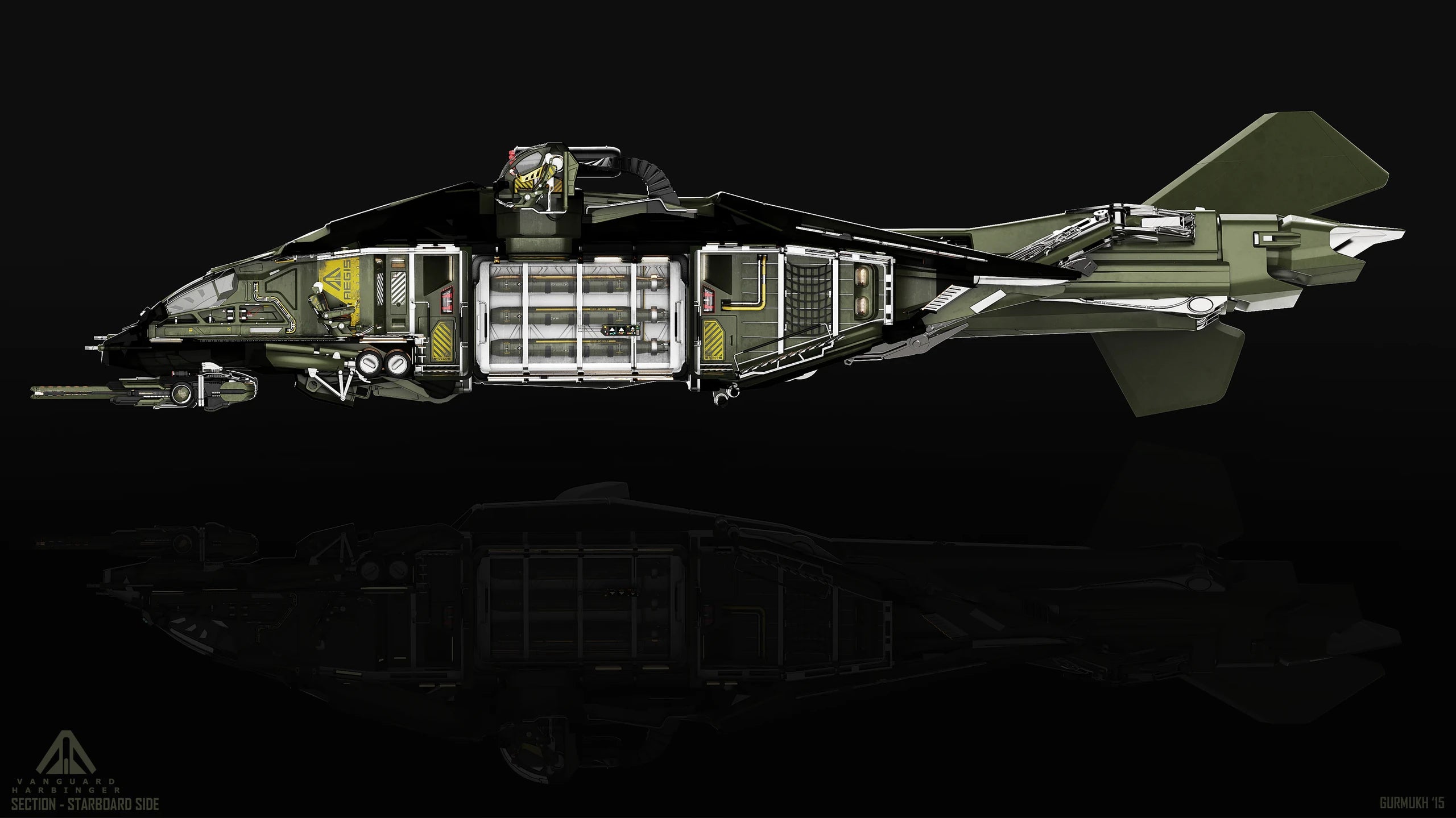 Vanguard harbinger section starboardside