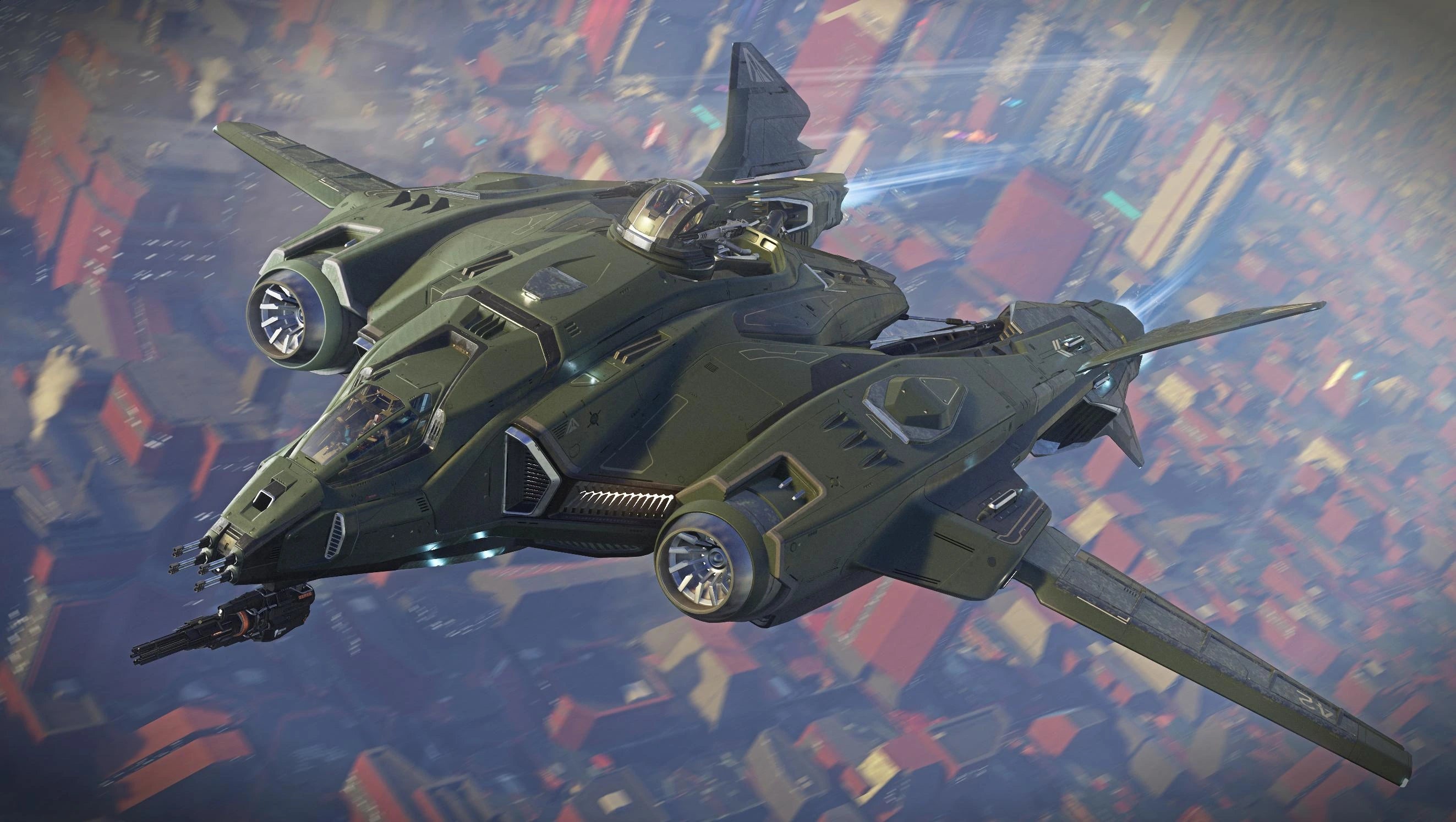 Vanguard Hoplite - HopLite - Flying over ArcCorp - Crop