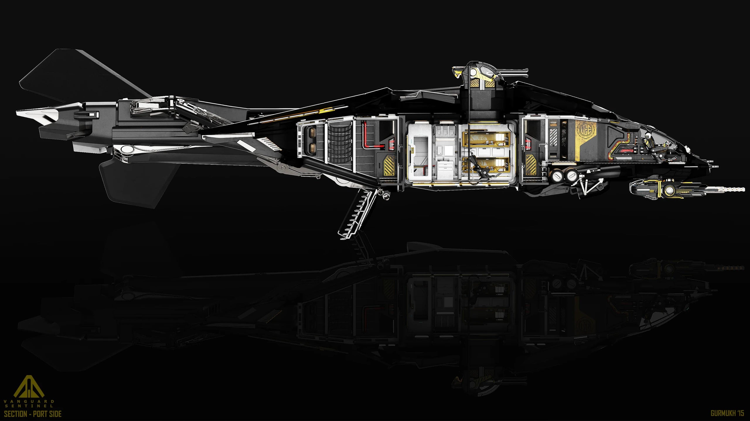 The concept art of Aegis Vanguard Sentinel