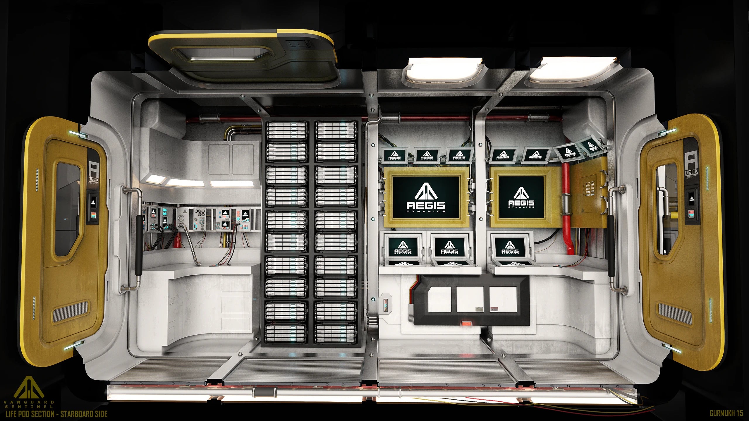 The concept art of Aegis Vanguard Sentinel